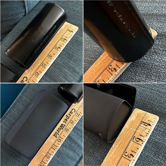 2x Marc by Marc Jacobs Glasses Cases Black Faux Patent Leather Sunglasses Case - Picture 12 of 12